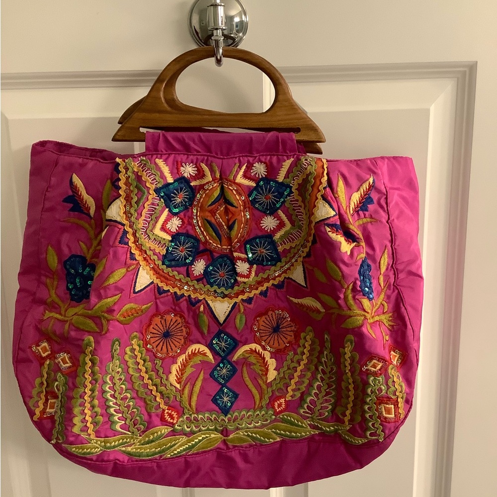 Moyna embroidered boho tote purse from NANTUCKET